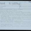 Point Of Buckquoy, HY22NW 12, Ordnance Survey index card, Recto