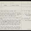 Greeny, Norton, HY22SE 8, Ordnance Survey index card, page number 1, Recto
