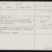 Quinni, HY22SE 42, Ordnance Survey index card, Recto