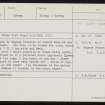 Quinni, HY22SE 52, Ordnance Survey index card, Recto