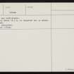 Vestra Fiold, HY22SW 9, Ordnance Survey index card, page number 2, Verso