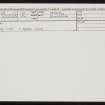 Huan, HY22SW 11, Ordnance Survey index card, Recto