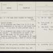 Knowes Of Yonbell, HY22SW 13, Ordnance Survey index card, page number 1, Recto