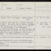 Marwick, HY22SW 27, Ordnance Survey index card, page number 1, Recto