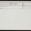Nearhouse Hill, HY30NE 3, Ordnance Survey index card, Recto