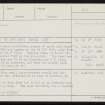 Nearhouse Hill, HY30NE 3, Ordnance Survey index card, Recto