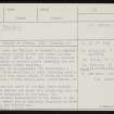 Hillock Of Breckna, HY30NE 13, Ordnance Survey index card, page number 1, Recto