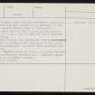 Hillock Of Breckna, HY30NE 13, Ordnance Survey index card, page number 2, Verso