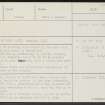 Sandyhall, HY31NE 7, Ordnance Survey index card, page number 1, Recto