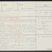 Oyce Of Isbister, HY31NE 8, Ordnance Survey index card, page number 1, Recto