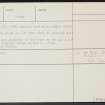 Oyce Of Isbister, HY31NE 8, Ordnance Survey index card, page number 2, Verso