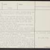 Broch Of Redland, HY31NE 12, Ordnance Survey index card, page number 2, Verso