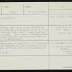 Biggings, Grimeston, HY31NW 28, Ordnance Survey index card, Recto