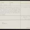 Burrian, Corrigall, HY31NW 33, Ordnance Survey index card, page number 2, Verso