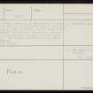 Netlater, Manse Of Harray, HY31NW 38, Ordnance Survey index card, page number 2, Verso