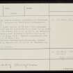 Knowes Of Trotty, HY31NW 42, Ordnance Survey index card, page number 2, Verso