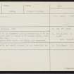 Ness, Grimeston, HY31SW 5, Ordnance Survey index card, Recto