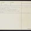 Watch Stone, HY31SW 11, Ordnance Survey index card, page number 2, Verso