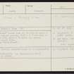 Barnhouse Stone, HY31SW 12, Ordnance Survey index card, Recto
