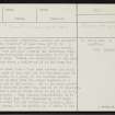 Maes Howe, HY31SW 21, Ordnance Survey index card, Recto