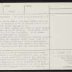 Maes Howe, HY31SW 21, Ordnance Survey index card, page number 2, Verso