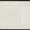 Maes Howe, HY31SW 21, Ordnance Survey index card, page number 3, Recto