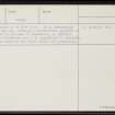 Nether Bigging, HY31SW 36, Ordnance Survey index card, page number 2, Verso