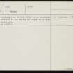 Rousay, Westness, HY32NE 16, Ordnance Survey index card, page number 2, Verso