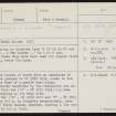 Reeky Knowes, HY32NE 18, Ordnance Survey index card, page number 1, Recto