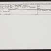 Robie's Knowe, HY32NE 21, Ordnance Survey index card, Recto