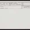 Redland, HY32NE 23, Ordnance Survey index card, Recto