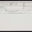 Rousay, Westness, HY32NE 44, Ordnance Survey index card, Recto