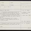 Rousay, Quandale, Knowe Of Dale, HY33SE 15, Ordnance Survey index card, Recto