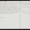 Rousay, Westside, The Wirk, HY33SE 17, Ordnance Survey index card, page number 2, Verso