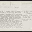 Rousay, Knowe Of Lingro, HY33SE 22, Ordnance Survey index card, page number 1, Recto