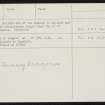 Rousay, Knowe Of Lingro, HY33SE 22, Ordnance Survey index card, page number 2, Recto