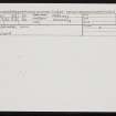 Rousay, Mansemass Hill, HY33SE 33, Ordnance Survey index card, Recto