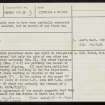 Hillocks Of Garth, HY40NE 5, Ordnance Survey index card, page number 2, Verso