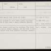 Lamb Holm, HY40SE 5, Ordnance Survey index card, page number 1, Recto