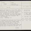 Shapinsay, Helliar Holm, HY41NE 2, Ordnance Survey index card, page number 1, Recto