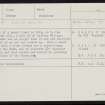 Balfour, HY41NE 9, Ordnance Survey index card, Recto