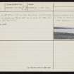 Head Of Holland, HY41SE 12, Ordnance Survey index card, Verso