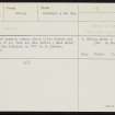 St Ola Parish, HY41SW 23, Ordnance Survey index card, page number 1, Recto