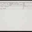 St Ola Parish, HY41SW 23, Ordnance Survey index card, Recto