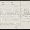 Rousay, Blackhammer, HY42NW 3, Ordnance Survey index card, page number 1, Recto