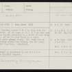 Rousay, Frotoft, Long Stone, HY42NW 7, Ordnance Survey index card, Recto