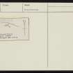 Rousay, Frotoft, Knowe Of Burrian, HY42NW 13, Ordnance Survey index card, Recto