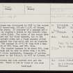 Rousay, 'Gripps', HY42NW 27, Ordnance Survey index card, page number 1, Recto