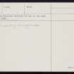 Rousay, 'Gripps', HY42NW 27, Ordnance Survey index card, page number 2, Verso