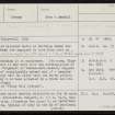 Tingwall, HY42SW 3, Ordnance Survey index card, page number 1, Recto